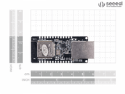 Serial to Ethernet Module WT32-ETH01 front view with size comparison