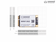 WM1302 LoRaWAN Gateway Module front view with size comparison